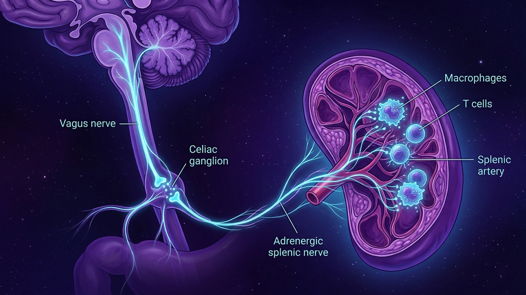 The Spleen-Brain Axis: How the Vagus Commands the Body's Inflammation Thermostat