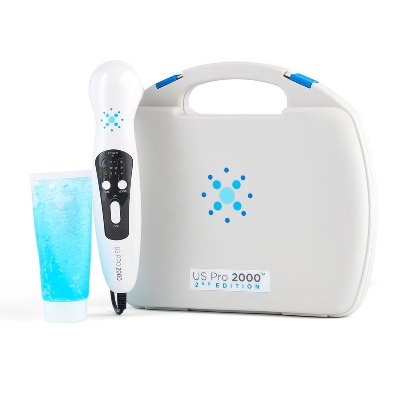 US PRO 2000 ultrasound unit with its carrying case and gel